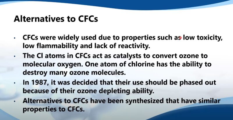 Alternatives to CFCs